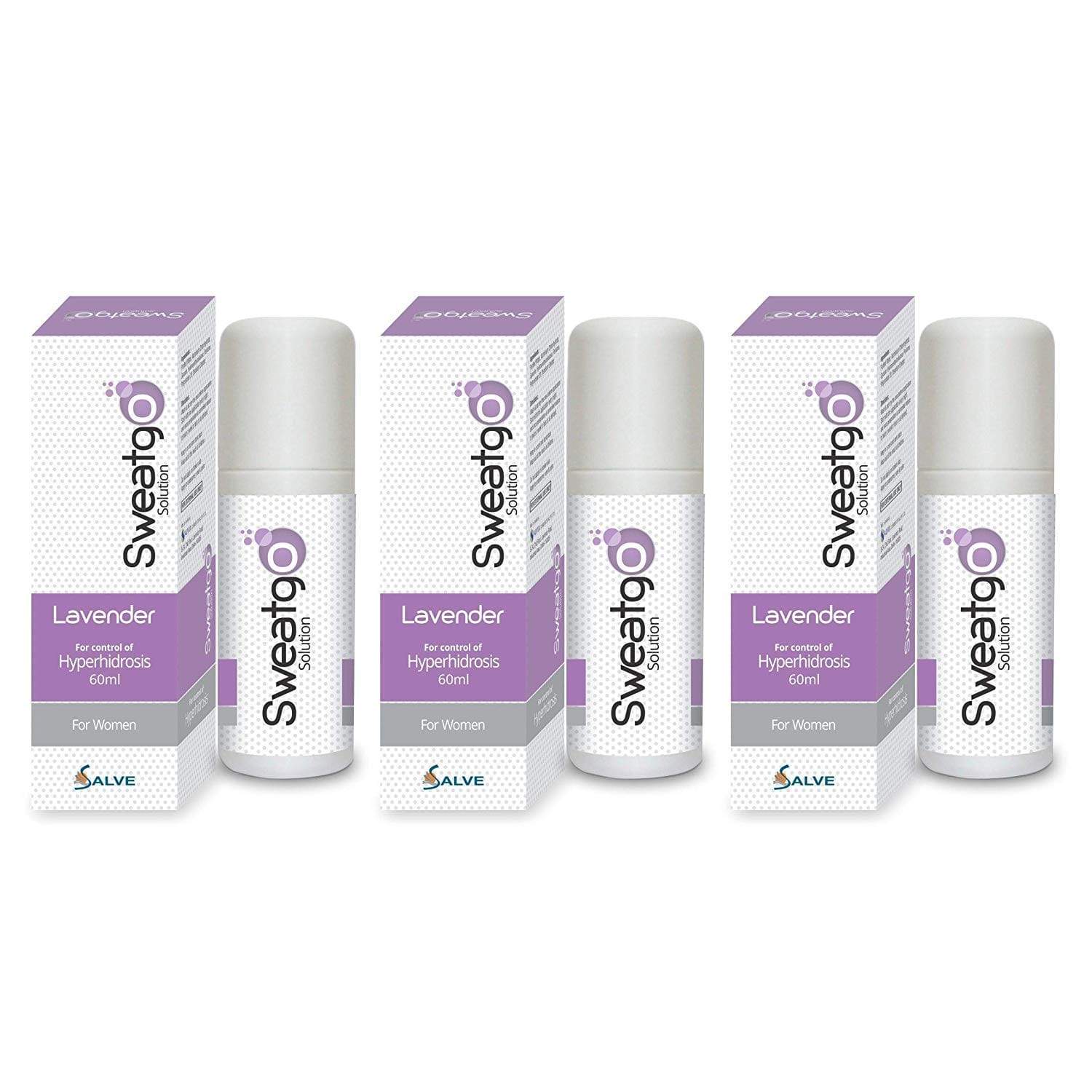Shoprythm Sweatgo Pack of 3 Salve Sweatgo Anti perspirant for women Lavender Fragrance